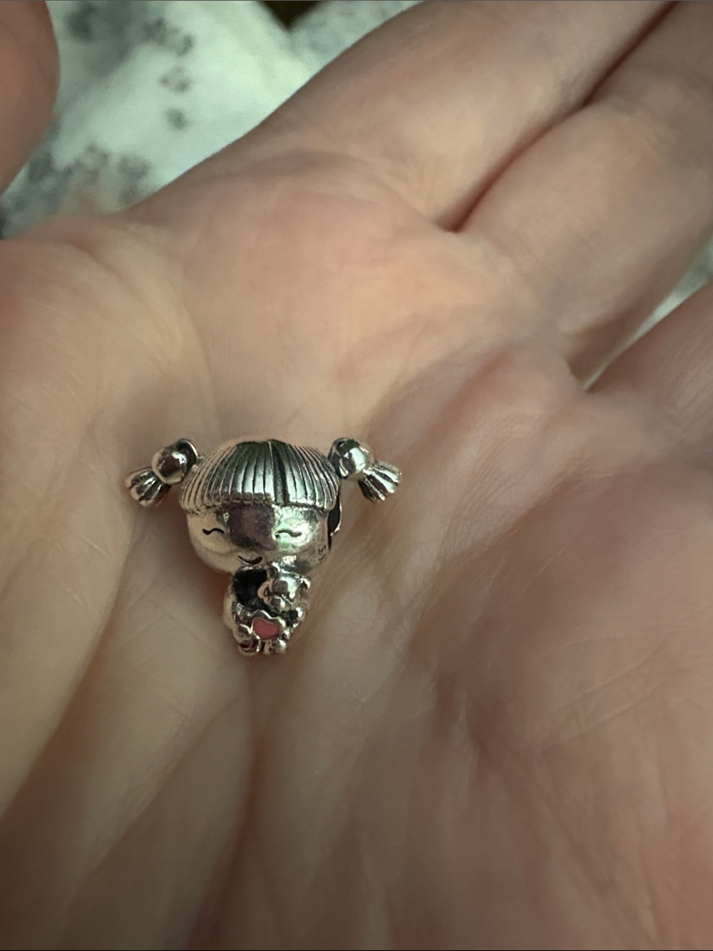 S925 little girl charm